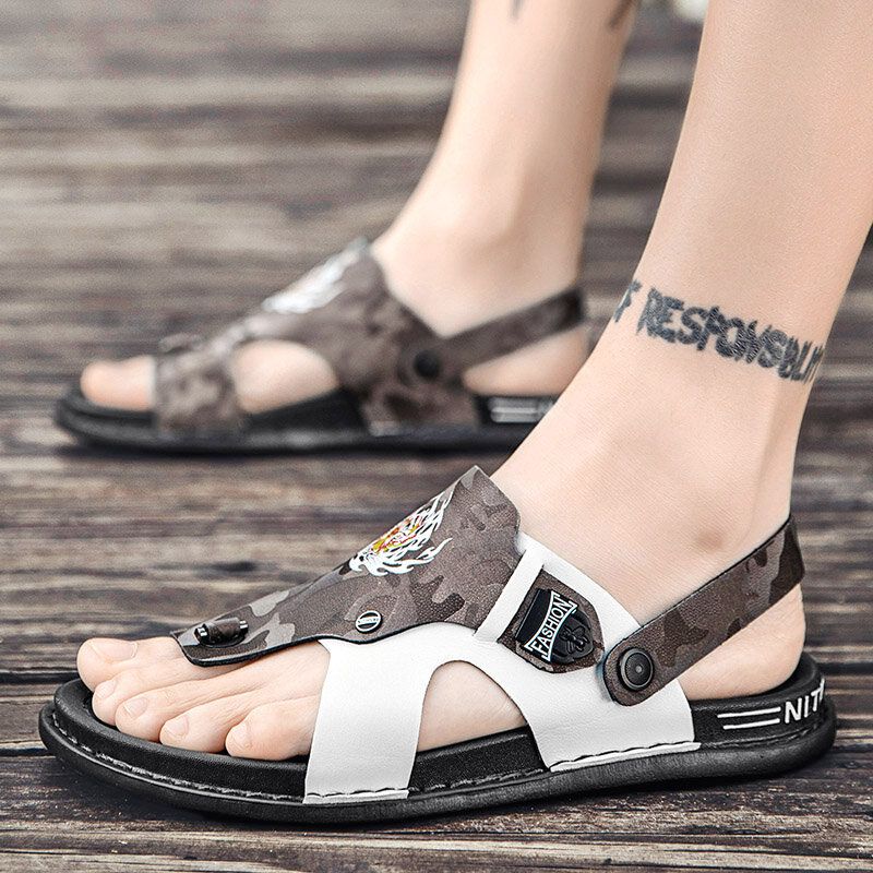 Atmungsaktive Rutschfeste Lässige Outdoor-sandalen Mit Zwei Wegen Für Herren