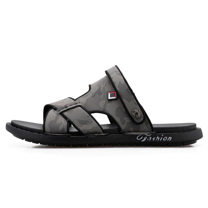 Atmungsaktive Rutschfeste Weiche Lässige Outdoor-sandalen Aus Echtem Leder Für Herren In Zwei Richtungen