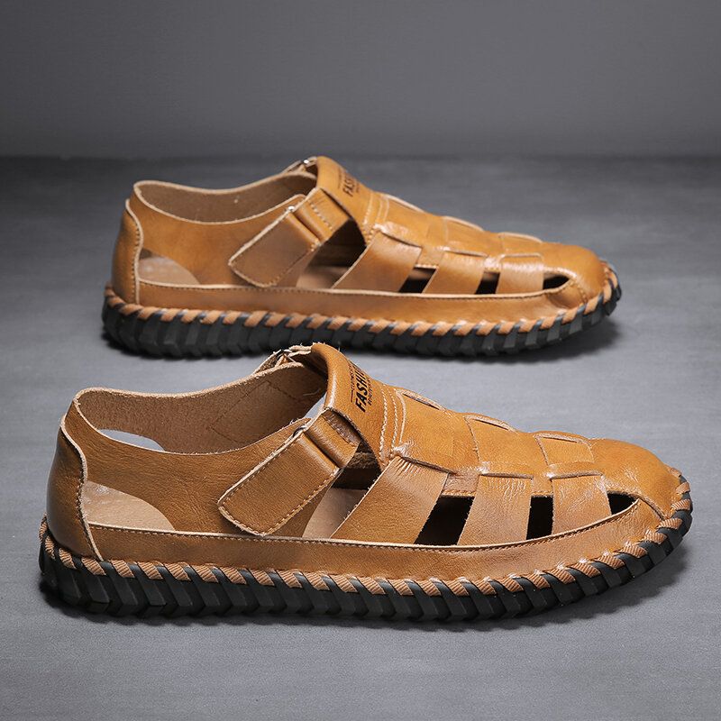 Atmungsaktive Rutschfeste Weiche Sohle Aus Mikrofaser Für Herren Bequeme Lässige Outdoor-sandalen