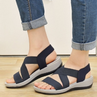 Bequeme Damen-sportsandalen Mit Gekreuzten Gummibändern