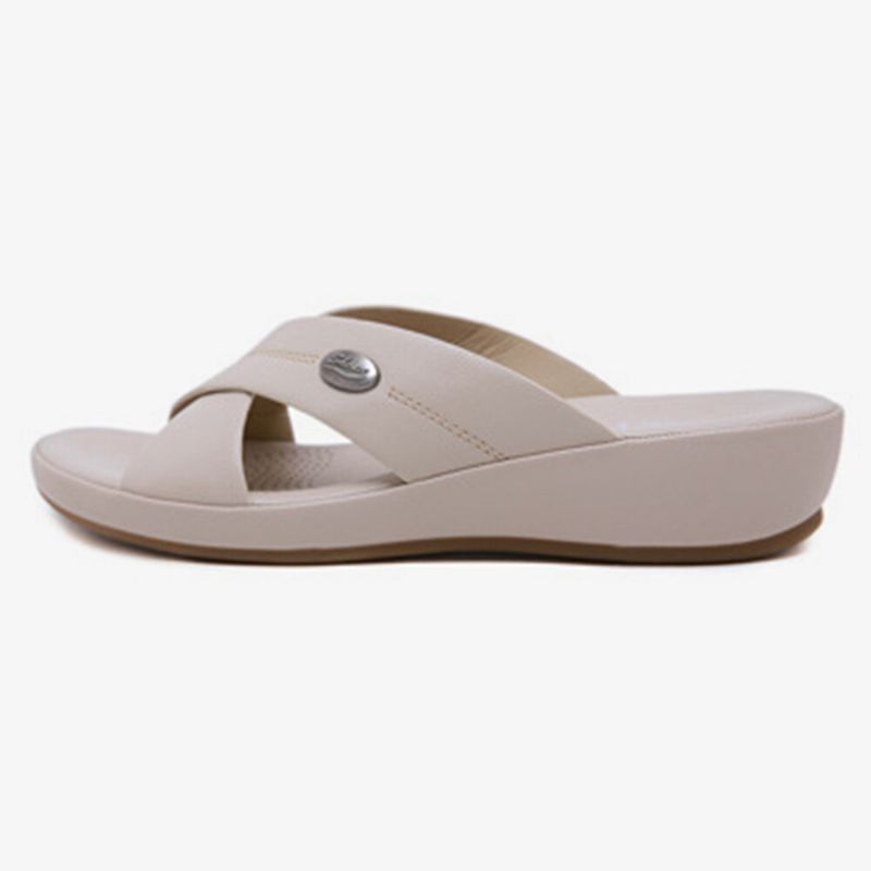 Bequeme Strandsandalen Mit Keilabsatz Und Keilabsatz Für Damen