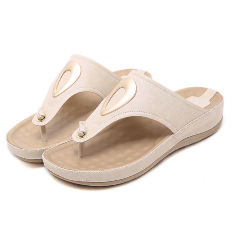 Damen Casual Clip Toe Flip Flops Sandalen