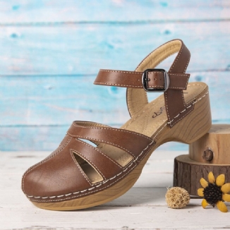 Damen Clogs Sandalen Mit Hohlen Geschlossenen Zehen Volltonfarbe