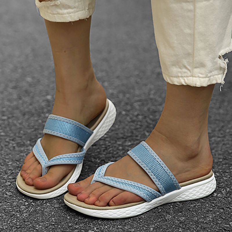 Damen-flip-flops Mit Weicher Sohle Zum Hineinschlüpfen Beiläufige Flache Sommersandalen