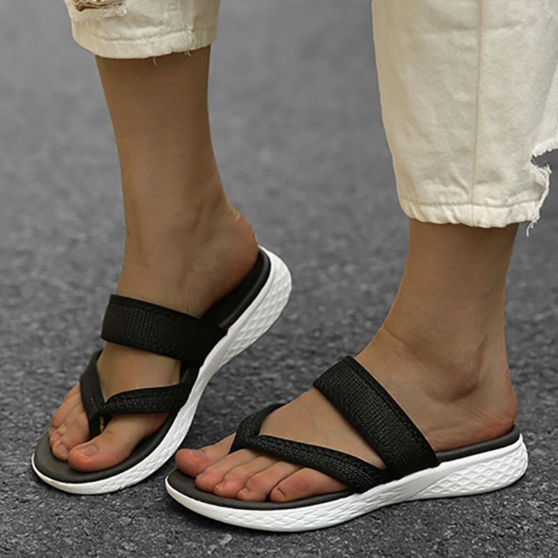 Damen-flip-flops Mit Weicher Sohle Zum Hineinschlüpfen Beiläufige Flache Sommersandalen