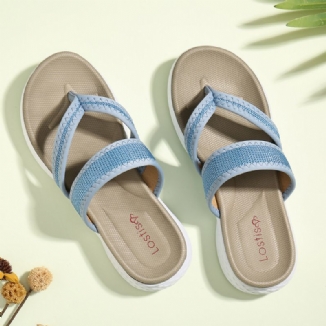 Damen-flip-flops Mit Weicher Sohle Zum Hineinschlüpfen Beiläufige Flache Sommersandalen