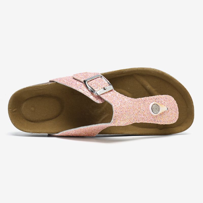 Damen Große Größen Bequeme Weiche Wildleder-clip-toe-slip-on-sandalen