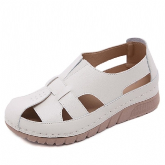 Damen Retro Closed Toe Rutschfeste Leichte Slip-on Fisherman Sandalen