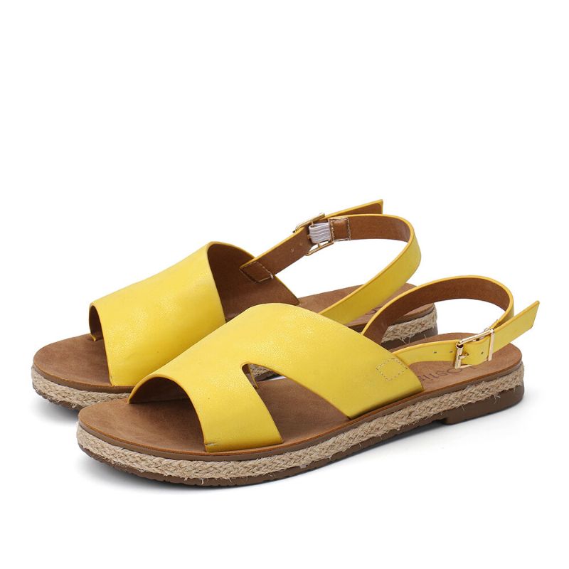 Flache Damen-sandalen Mit Einfachem Riemen Und Slingback