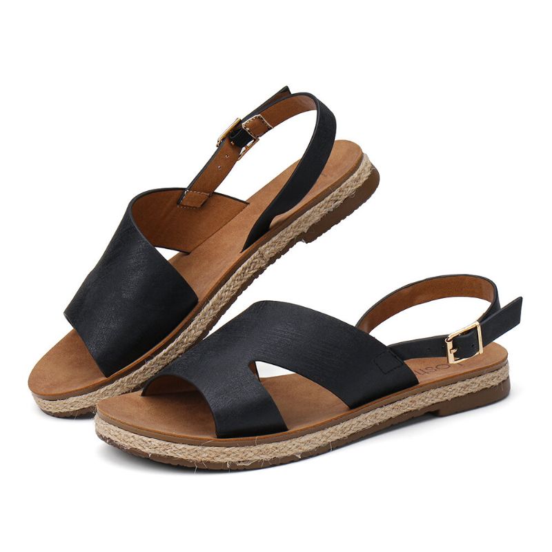 Flache Damen-sandalen Mit Einfachem Riemen Und Slingback