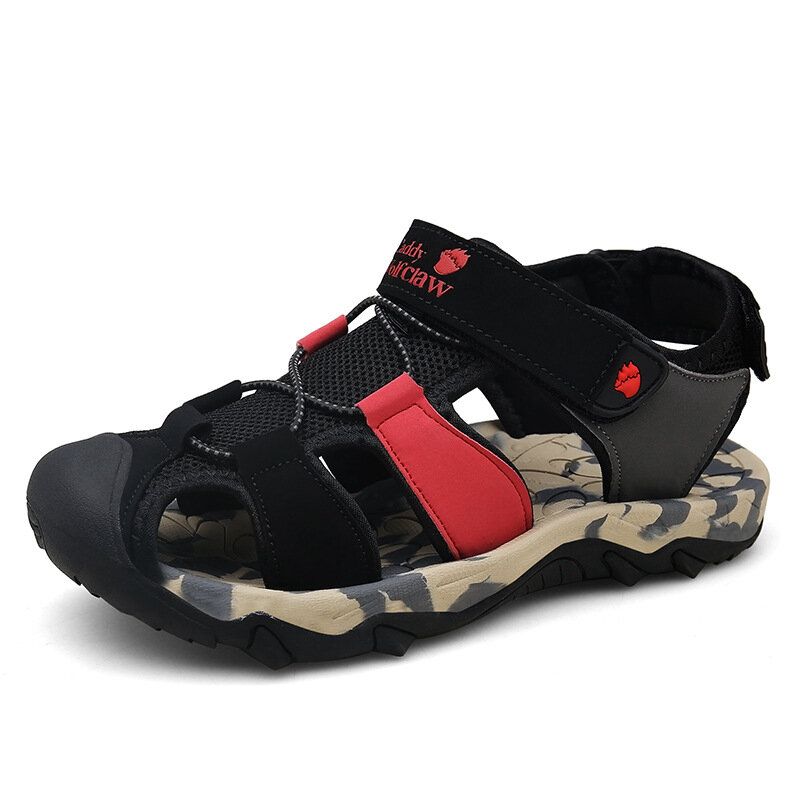 Herren Mikrofaser Leder Close Toe Lässige Outdoor Strandsandalen