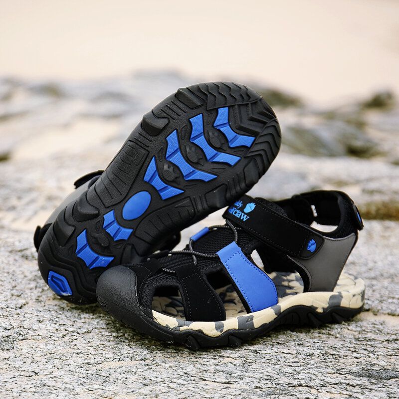 Herren Mikrofaser Leder Close Toe Lässige Outdoor Strandsandalen