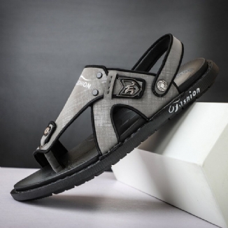 Herren-mikrofaser-leder Zwei-wege-weiche Atmungsaktive Rutschfeste Lässige Outdoor-sandalen