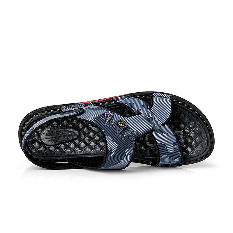 Herren-mikrofaser-leder Zwei-wege-weiche Rutschfeste Lässige Outdoor-sandalen