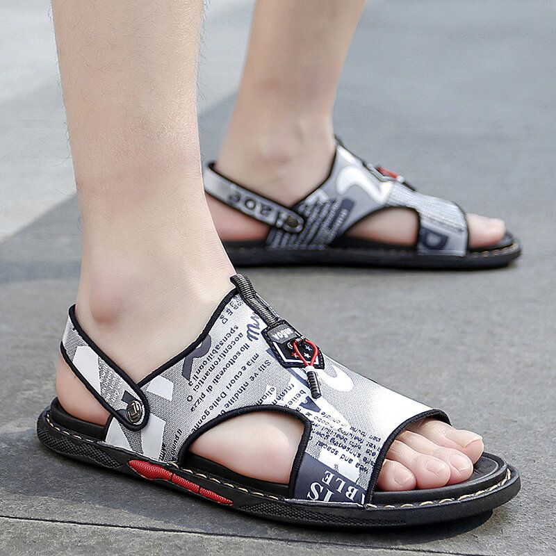 Herren-mikrofaser-zwei-wege-rutschfeste Leichte Lässige Outdoor-sandalen Zum Fahren