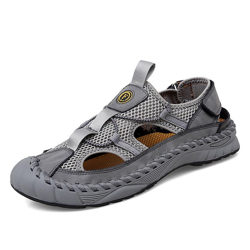 Herren Outdoor Aushöhlen Handnähte Wasser Casual Sandalen