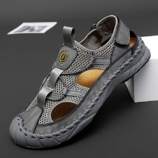 Herren Outdoor Aushöhlen Handnähte Wasser Casual Sandalen