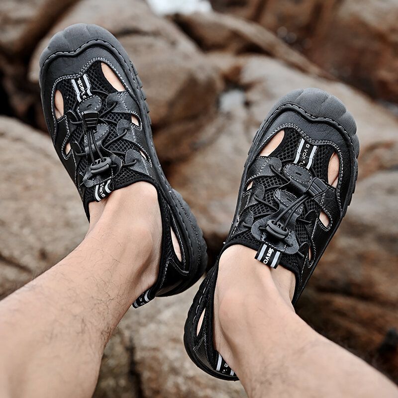 Herren-outdoor-sandalen Mit Geschlossener Zehenpartie Und Rutschfestigkeit