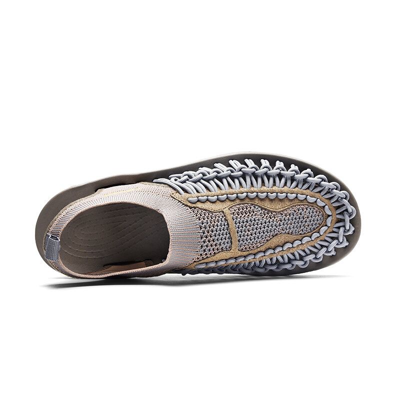 Herren Outdoor Woven Beach Large Size Casual Slip On Schuhe