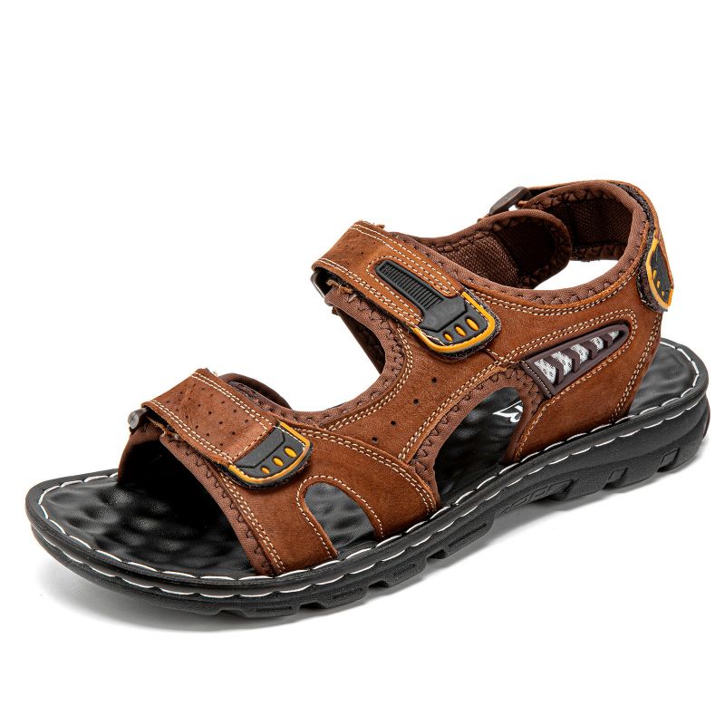 Herren Sommer Leder Outdoor Open Toe Beach Schuhe Casual Sandalen