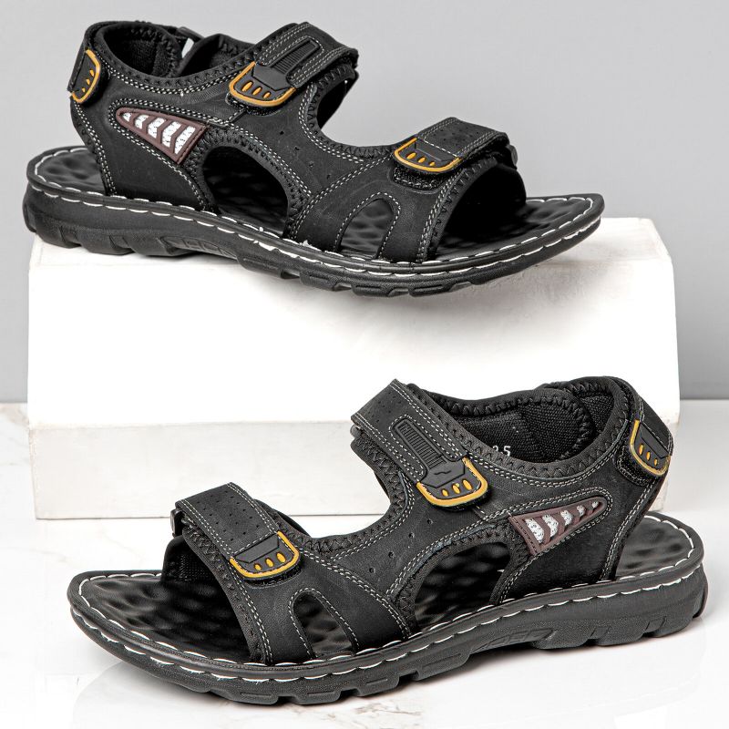 Herren Sommer Leder Outdoor Open Toe Beach Schuhe Casual Sandalen