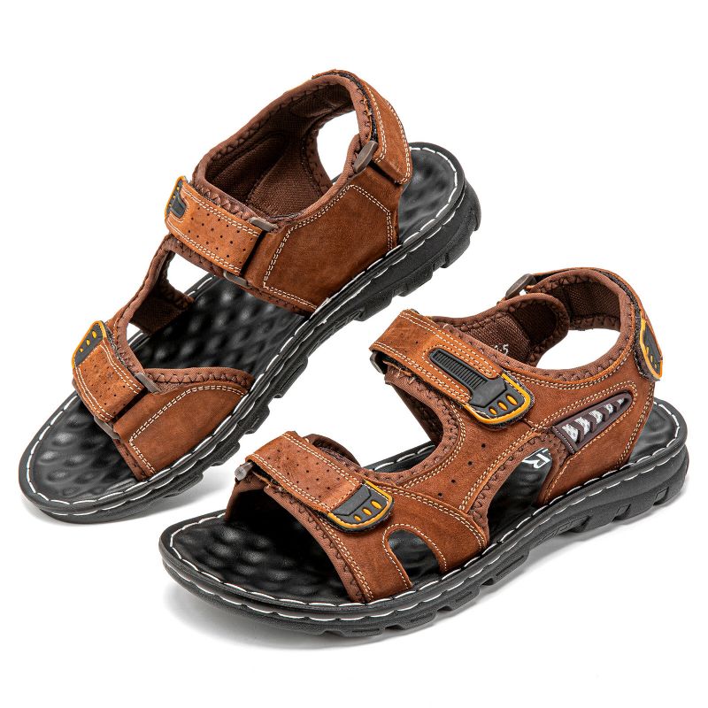 Herren Sommer Leder Outdoor Open Toe Beach Schuhe Casual Sandalen