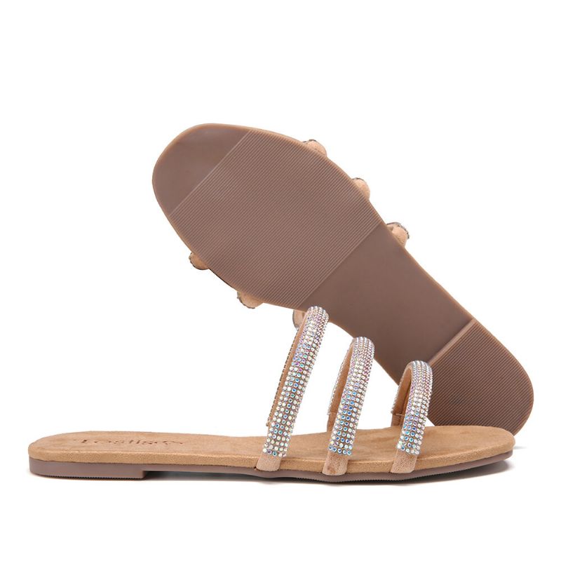 Lässige Sandalen Mit Dreifachbändern Für Damen