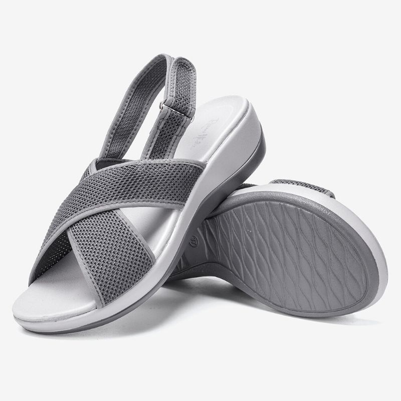 Lässige Slingback-sportsandalen Mit Peeptoe