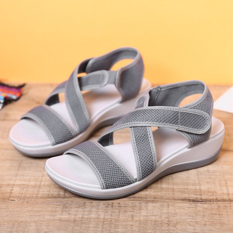 Lässige Sport-sandalen Mit Offener Zehenpartie Und Kreuzriemen