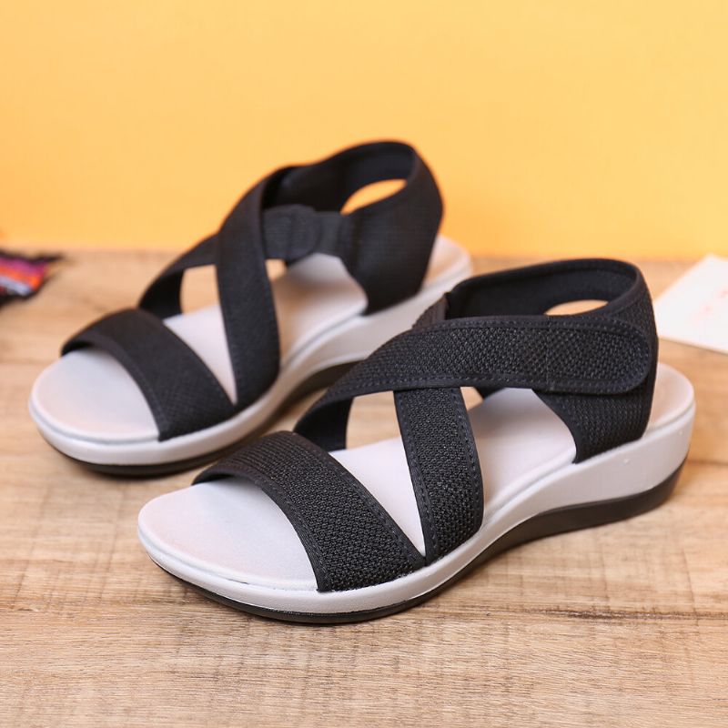 Lässige Sport-sandalen Mit Offener Zehenpartie Und Kreuzriemen