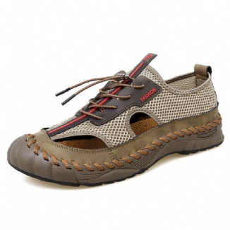 Männer Mesh Spleißen Aushöhlen Outdoor Wandern Wasser Sandalen