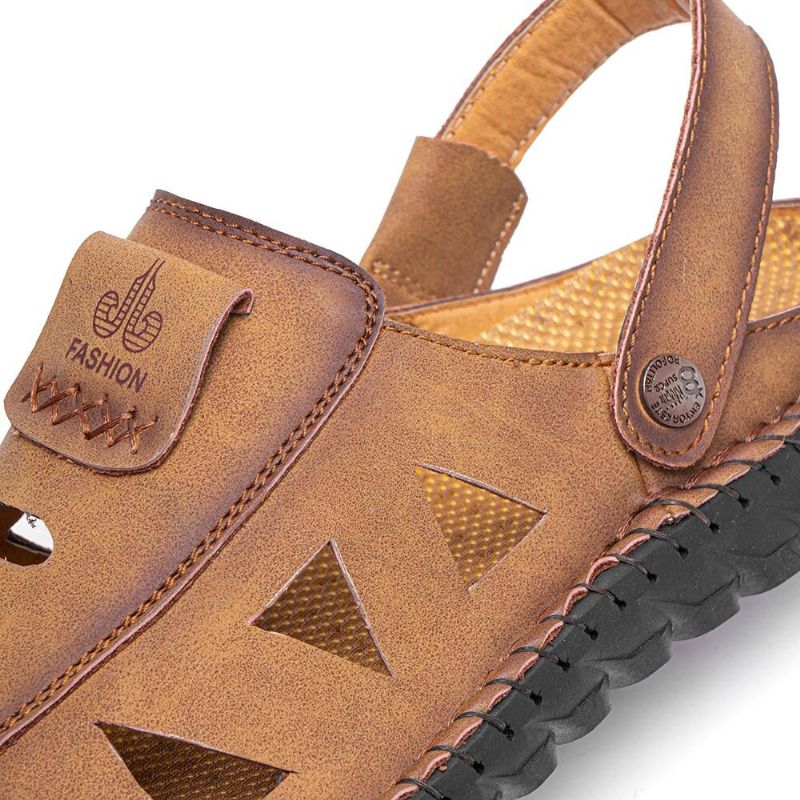 Männer Mikrofaser Atmungsaktive Zwei-wege-rutschfeste Outdoor-freizeitsandalen Mit Geschlossener Zehenpartie