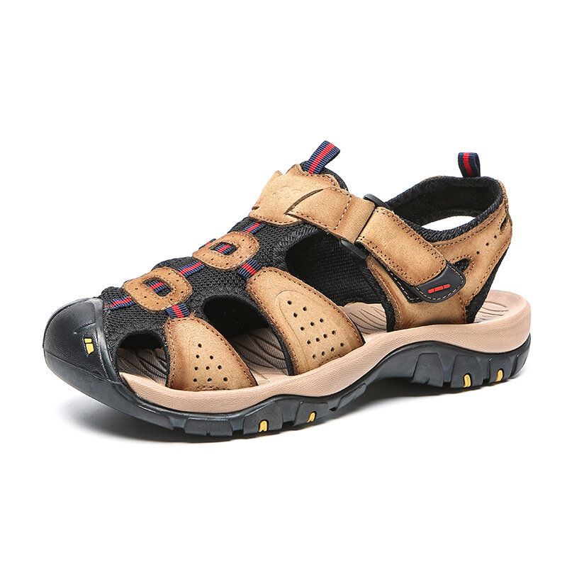 Outdoor Bergsteigen Rutschfeste Sport-sandalen Aus Mesh Für Herren Mit Aussparungen