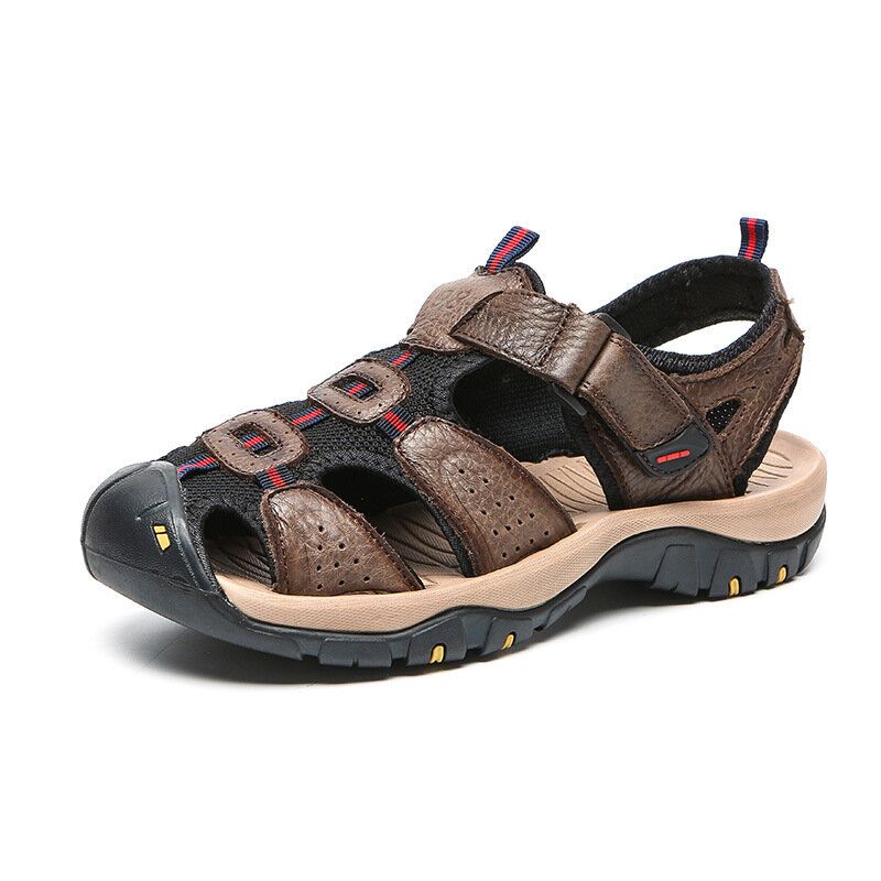 Outdoor Bergsteigen Rutschfeste Sport-sandalen Aus Mesh Für Herren Mit Aussparungen