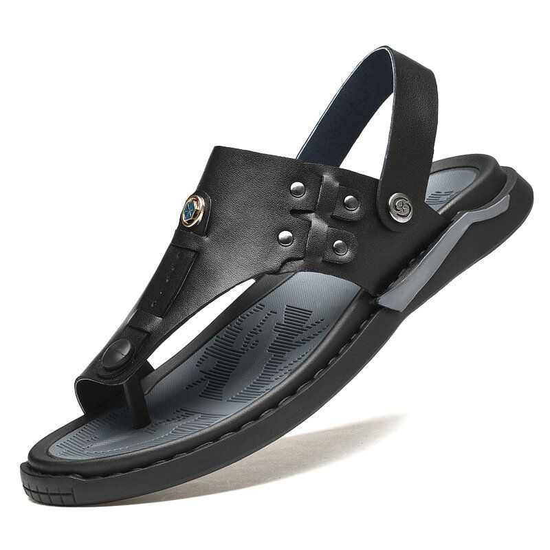 Zwei-wege-weiche Atmungsaktive Rutschfeste Lässige Outdoor-sandalen Für Herren