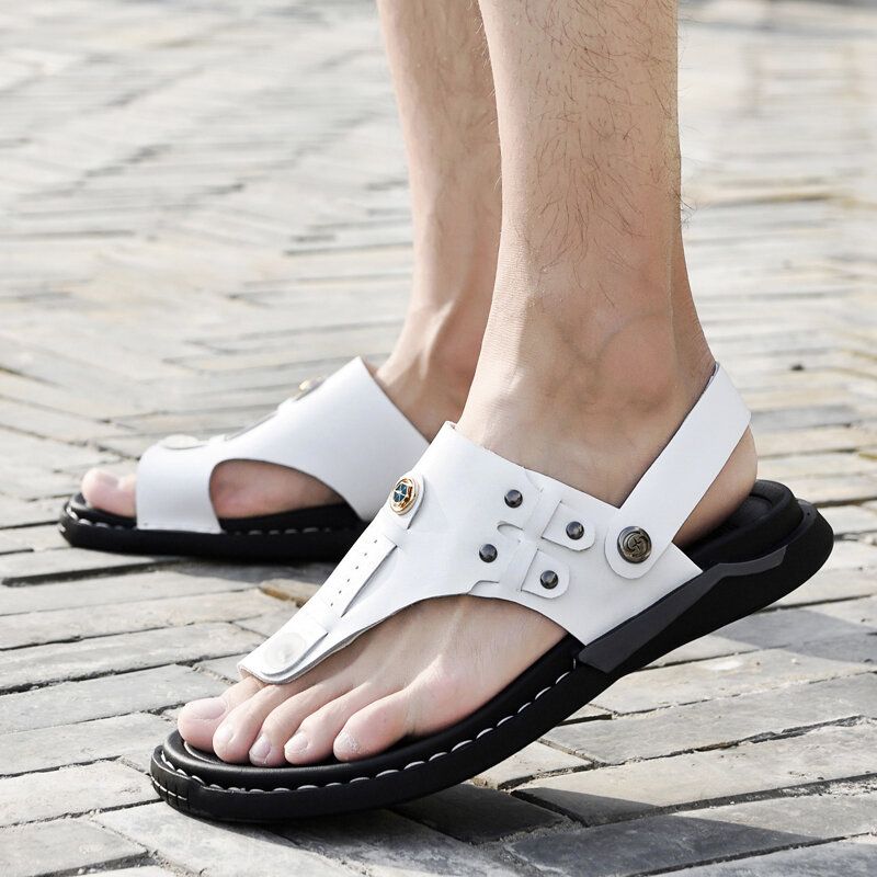 Zwei-wege-weiche Atmungsaktive Rutschfeste Lässige Outdoor-sandalen Für Herren