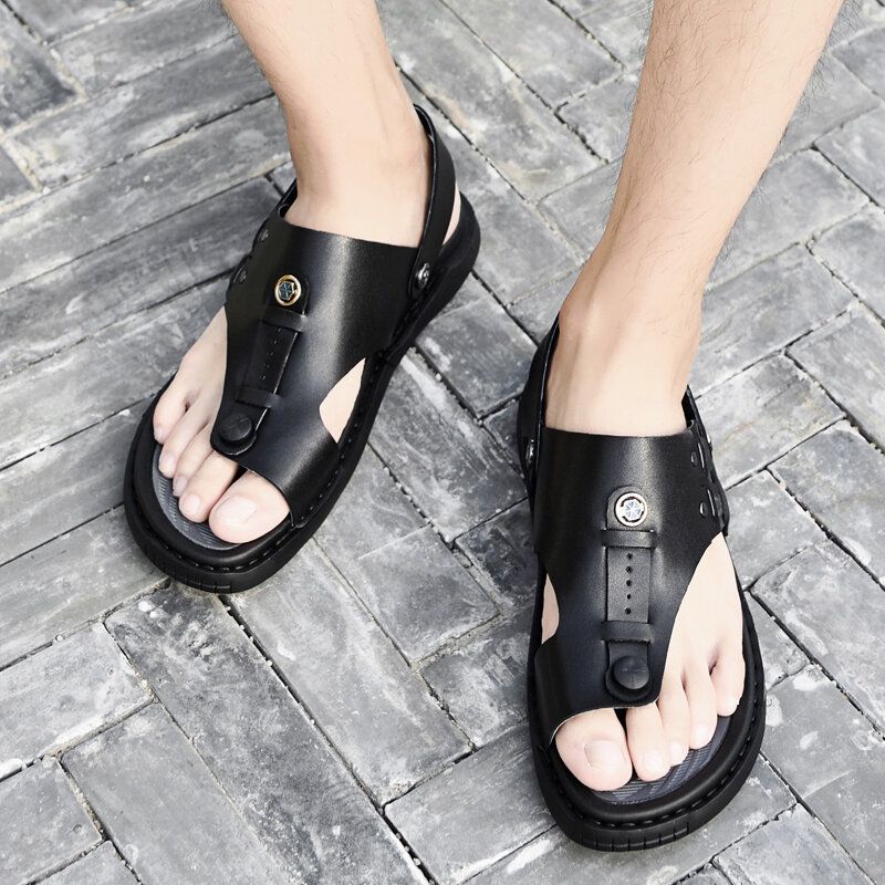 Zwei-wege-weiche Atmungsaktive Rutschfeste Lässige Outdoor-sandalen Für Herren