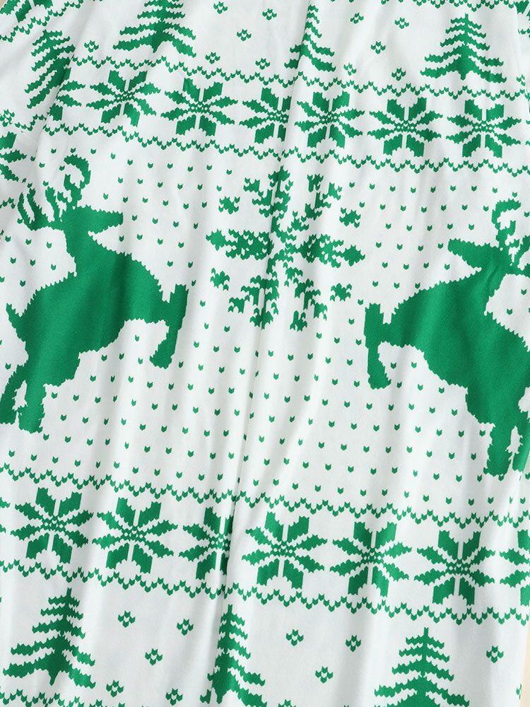 Frauen Weihnachtsstrick Snowflake Deer Print Lässige Pullover Mit Rundhalsausschnitt