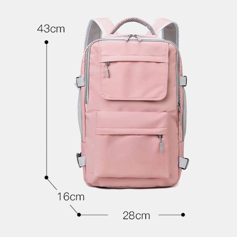 Damen Nylon Multi-pocket Schuhfach Rucksack Multifunktionale Reisetasche Mit Großem Fassungsvermögen