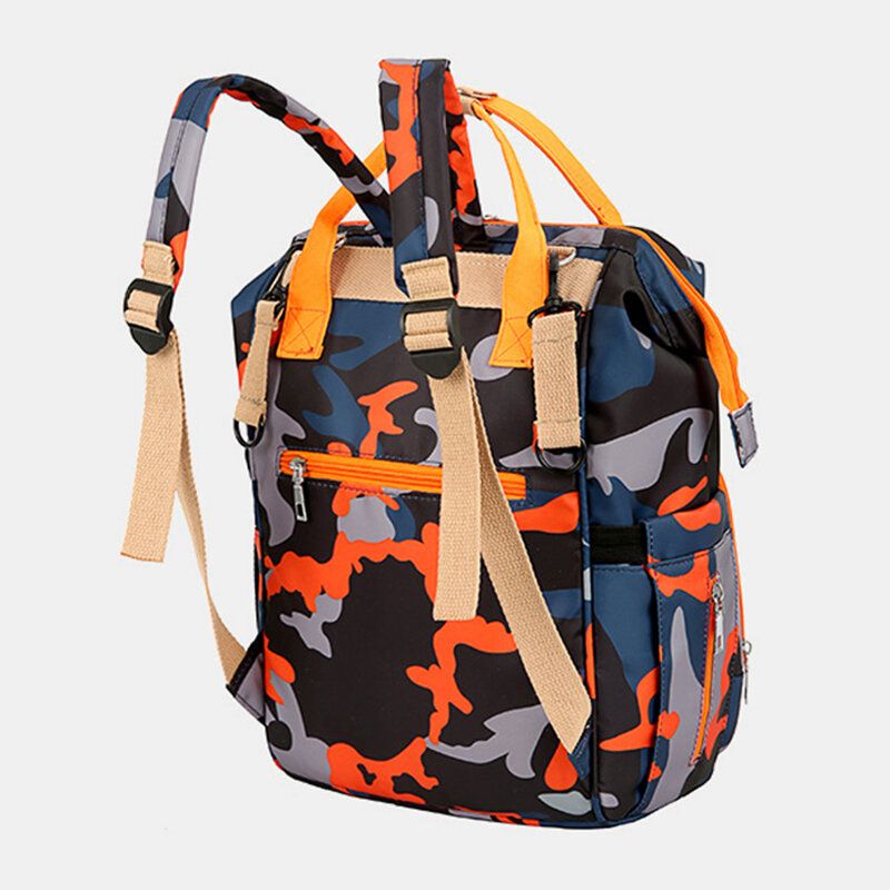 Damen Oxford Camo Multifunktionaler Wasserdichter Rucksack Mit Großem Fassungsvermögen