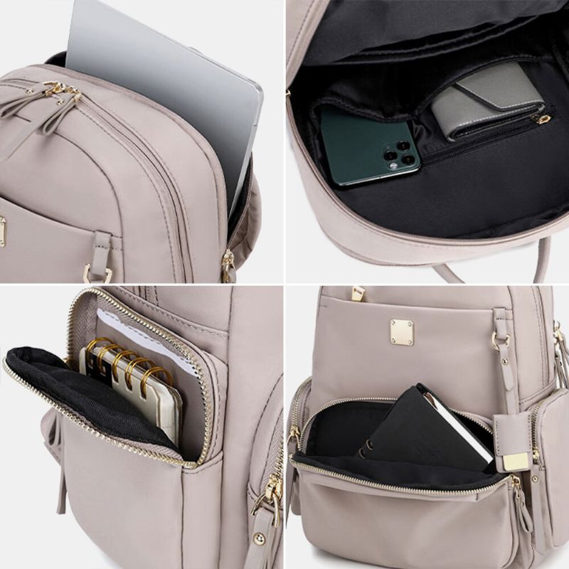 Damen Oxford-rucksack Mit Großer Kapazität Und Mehreren Taschen Lässige 13.3/14-zoll-laptoptasche