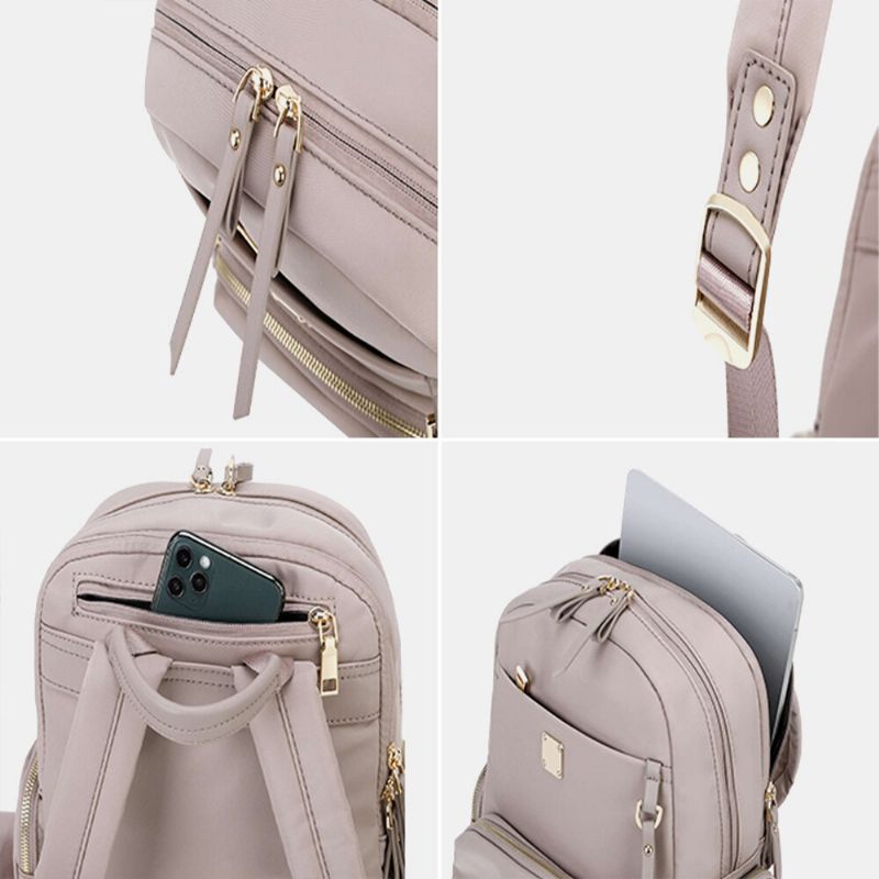 Damen Oxford-rucksack Mit Großer Kapazität Und Mehreren Taschen Lässige 13.3/14-zoll-laptoptasche