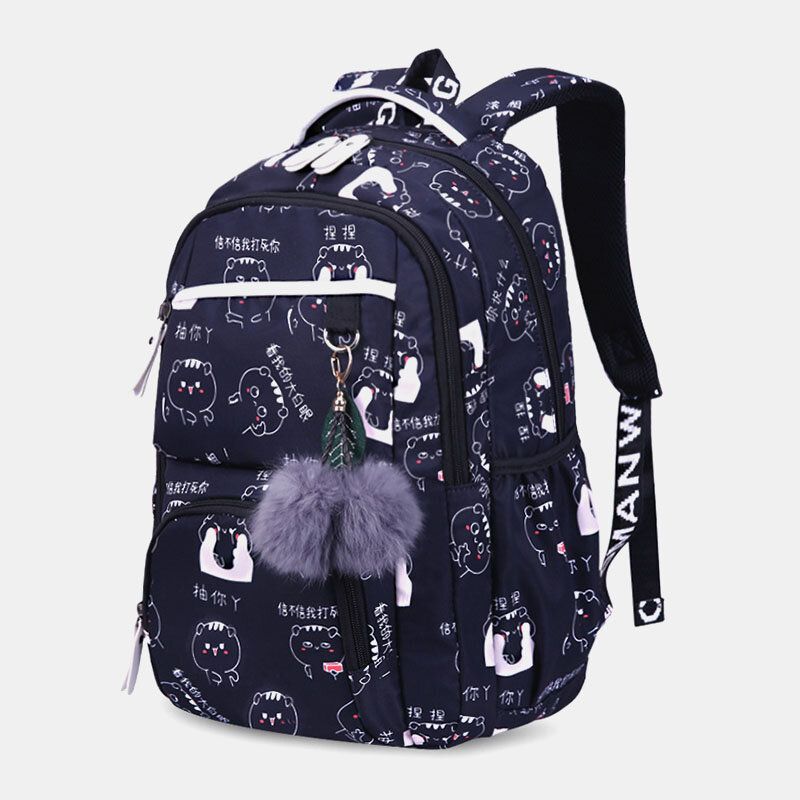 Frauen Fluffy Ball Print Anti-diebstahl-multifunktions-laptop-rucksack