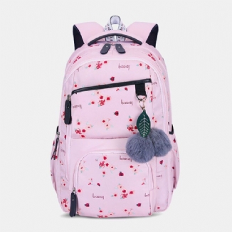 Frauen Fluffy Ball Print Anti-diebstahl-multifunktions-laptop-rucksack