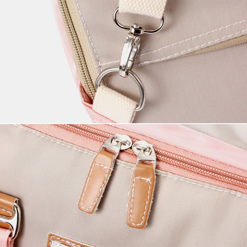 Frauen Nylon Usb-lade Multi-pocket-rucksack Mit Großer Kapazität Lässige Einfache Wasserdichte 14-zoll-laptop-tasche