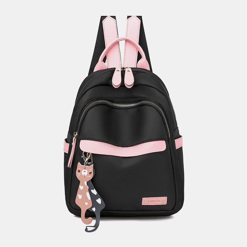 Frauen Oxford Wasserdicht Cartoon Multi-carry Patchwork Casual Rucksack