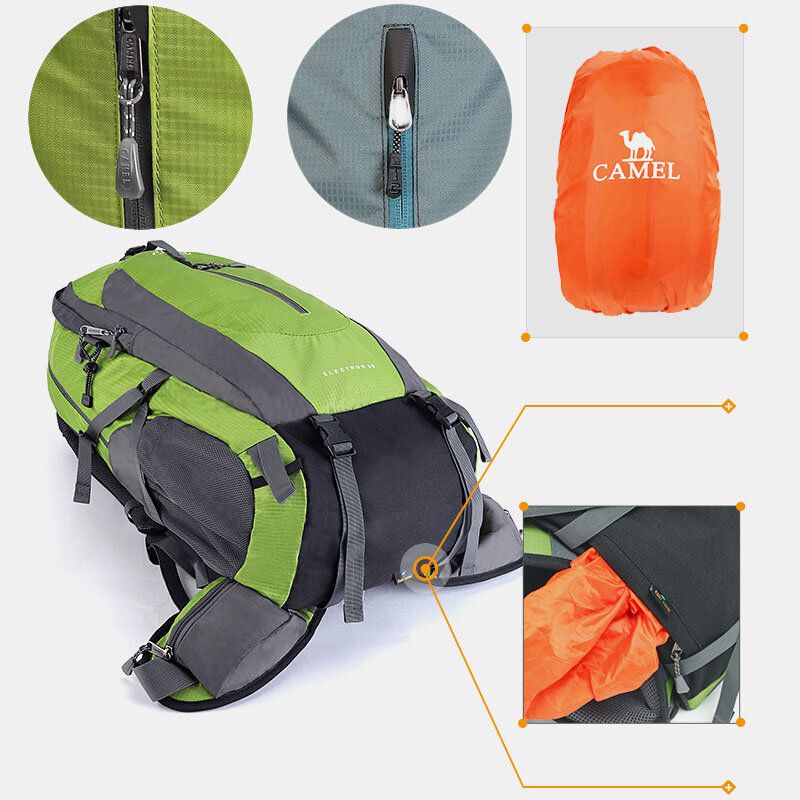 Herren 40 L Polyester Wasserdicht Leicht Große Kapazität Sport Wandern Reiserucksack