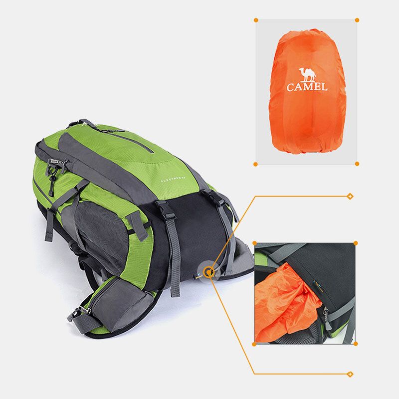 Herren 40 L Polyester Wasserdicht Leicht Große Kapazität Sport Wandern Reiserucksack