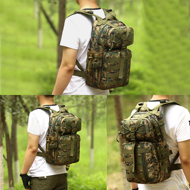 Herren Canvas Camouflage Tactical Outdoor Klettern Reisen Reiten Camping Rucksack