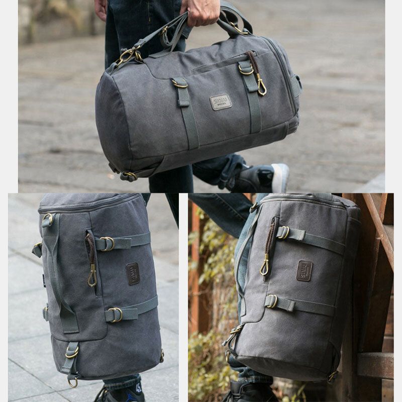 Herren Canvas Reiserucksack Multifunktions Mit Usb-ladefunktion Handtasche Umhängetasche Umhängetasche